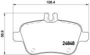 P 50 091X Sada brzdových destiček, kotoučová brzda XTRA LINE BREMBO