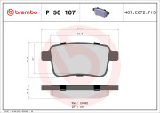 P 50 107 Brzdové destičky PRIME LINE BREMBO