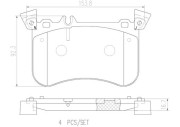 P50121N Sada brzdových destiček, kotoučová brzda BREMBO NAO LINE, DIRECTIONAL BRAKE PADS BREMBO