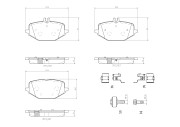 P50161N Sada brzdových destiček, kotoučová brzda BREMBO NAO LINE, DIRECTIONAL BRAKE PADS BREMBO