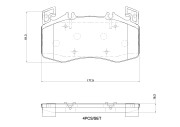 P50163N Sada brzdových destiček, kotoučová brzda BREMBO NAO LINE BREMBO