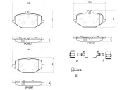 P50168N Sada brzdových destiček, kotoučová brzda BREMBO NAO LINE BREMBO