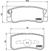 P 54 031 Sada brzdových destiček, kotoučová brzda PRIME LINE BREMBO