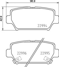 P 54 062 Sada brzdových destiček, kotoučová brzda PRIME LINE BREMBO