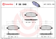 P 56 046 Brzdové destičky PRIME LINE BREMBO