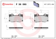 P 56 095 Sada brzdových destiček, kotoučová brzda PRIME LINE BREMBO