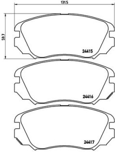 P 59 054 Sada brzdových destiček, kotoučová brzda PRIME LINE BREMBO