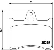 P 61 019 Sada brzdových destiček, kotoučová brzda PRIME LINE BREMBO