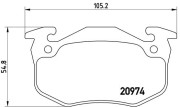 P 61 032 Sada brzdových destiček, kotoučová brzda PRIME LINE BREMBO