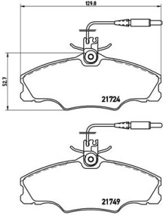 P 61 056 Sada brzdových destiček, kotoučová brzda PRIME LINE BREMBO