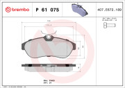 P 61 075X Sada brzdových destiček, kotoučová brzda XTRA LINE BREMBO