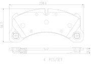 P65033N Sada brzdových destiček, kotoučová brzda BREMBO NAO LINE BREMBO