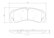 P65045N Sada brzdových destiček, kotoučová brzda BREMBO NAO LINE BREMBO