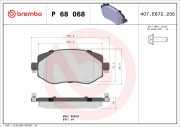 P 68 068 Brzdové destičky PRIME LINE BREMBO