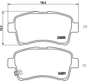 P 79 021 Sada brzdových destiček, kotoučová brzda PRIME LINE BREMBO