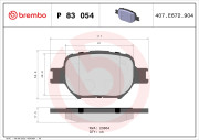 P 83 054 Sada brzdových destiček, kotoučová brzda PRIME LINE BREMBO