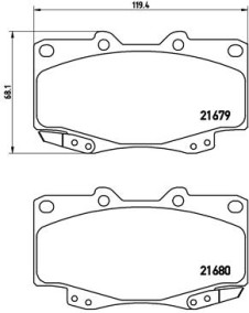 P 83 069 Sada brzdových destiček, kotoučová brzda PRIME LINE BREMBO