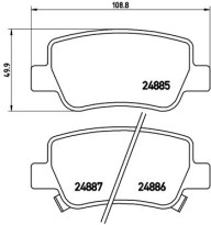 P 83 112 Sada brzdových destiček, kotoučová brzda PRIME LINE BREMBO