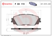 P 83 172 Sada brzdových destiček, kotoučová brzda PRIME LINE BREMBO