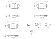 P83182N Sada brzdových destiček, kotoučová brzda BREMBO NAO LINE BREMBO