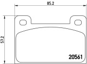 P 85 006 Sada brzdových destiček, kotoučová brzda PRIME LINE BREMBO