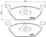 P 85 041X Sada brzdových destiček, kotoučová brzda XTRA LINE BREMBO