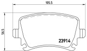 P 85 073X Sada brzdových destiček, kotoučová brzda XTRA LINE BREMBO