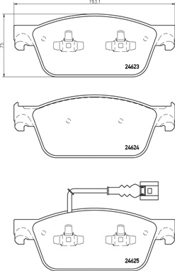 P 85 141 Sada brzdových destiček, kotoučová brzda PRIME LINE BREMBO