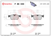 P 86 030 Brzdové destičky PRIME LINE BREMBO