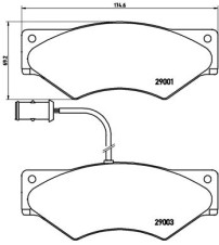 P A6 007 Sada brzdových destiček, kotoučová brzda PRIME LINE BREMBO