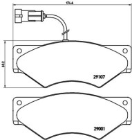 P A6 018 Sada brzdových destiček, kotoučová brzda PRIME LINE BREMBO