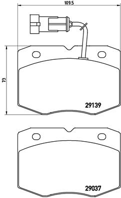 P A6 019 Sada brzdových destiček, kotoučová brzda PRIME LINE BREMBO