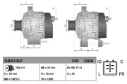 DAN1407 generátor DENSO