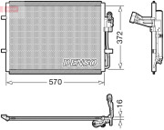 DCN44016 Kondenzátor, klimatizace DENSO