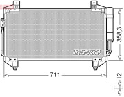 DCN45011 Kondenzátor, klimatizace DENSO