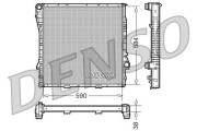 DRM05117 Chladič, chlazení motoru DENSO