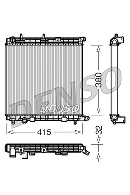 DRM07010 Chladič, chlazení motoru DENSO