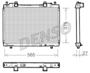 DRM09022 Chladič, chlazení motoru DENSO