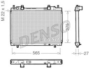 DRM09025 Chladič, chlazení motoru DENSO