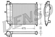 DRM09028 Chladič, chlazení motoru DENSO