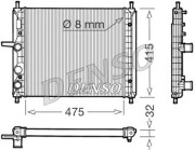 DRM09030 Chladič, chlazení motoru DENSO