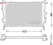 DRM09045 Chladič, chlazení motoru DENSO