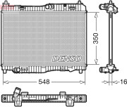 DRM10006 Chladič, chlazení motoru DENSO