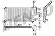 DRM13011 Chladič, chlazení motoru DENSO