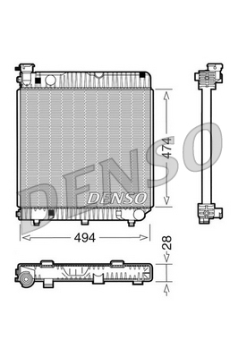 DRM17001 Chladič, chlazení motoru DENSO