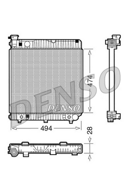 DRM17002 Chladič, chlazení motoru DENSO