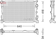 DRM17047 Chladič, chlazení motoru DENSO