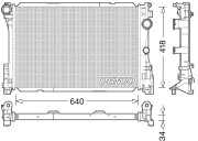 DRM17049 Chladič, chlazení motoru DENSO