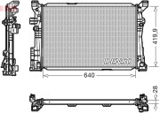 DRM17097 Chladič, chlazení motoru DENSO