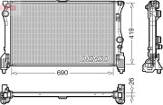 DRM17112 Chladič, chlazení motoru DENSO